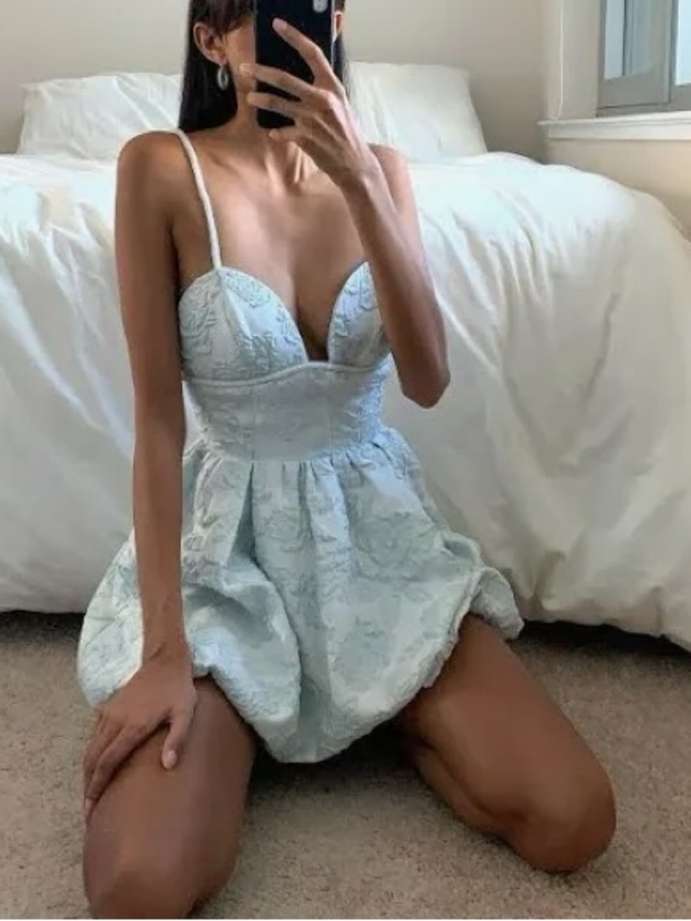 NWT for love and lemons Lydia Party Dress in ice blue